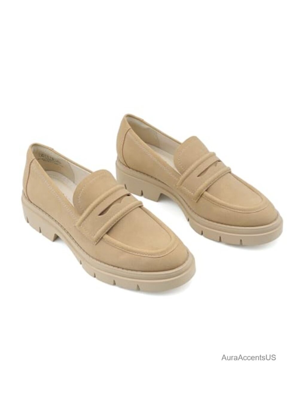 Women's Chunky Loafers Slip On Lug Sole Penny Loafer Comfort Round Toe Platform